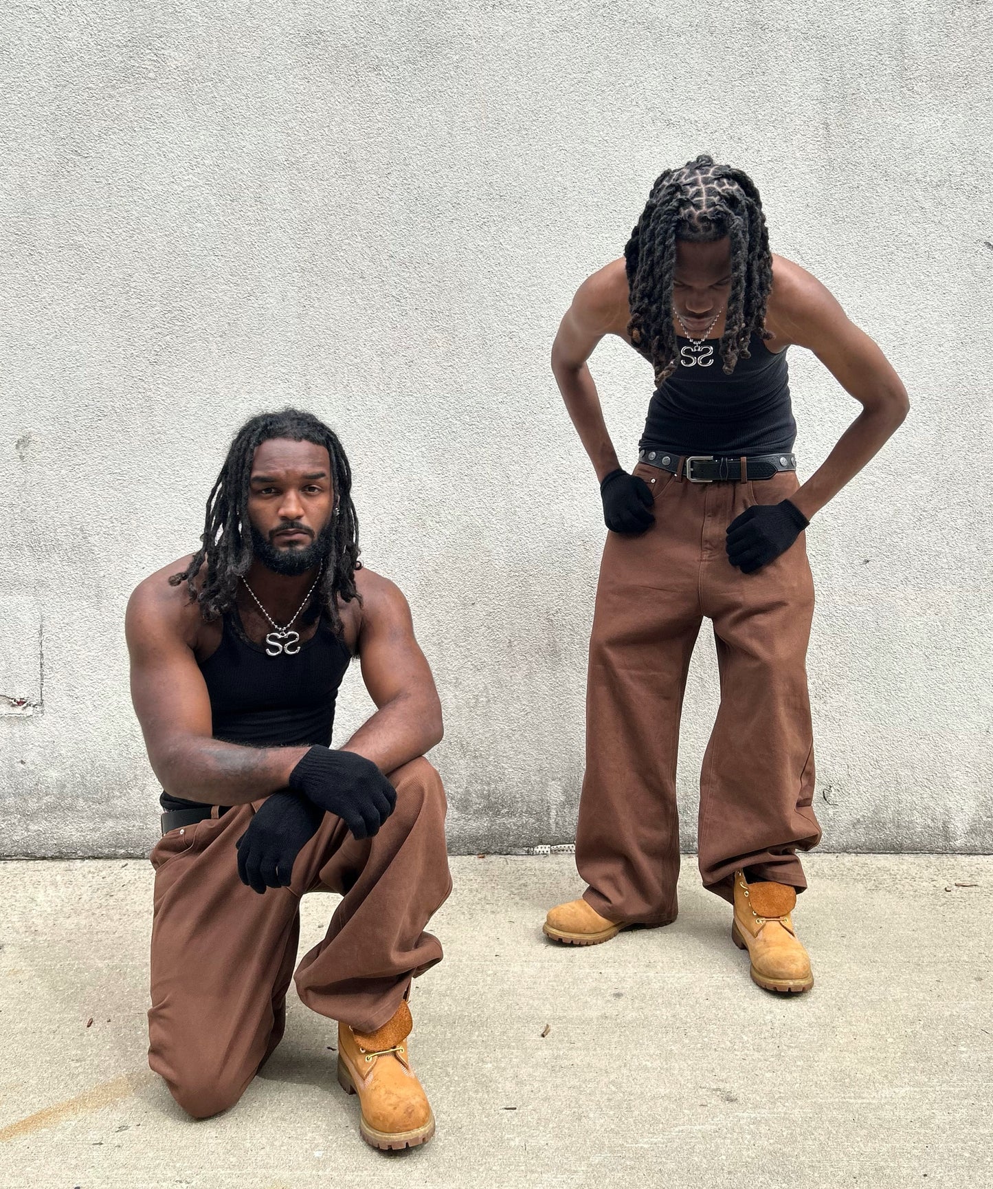 Brown Baggy Denim