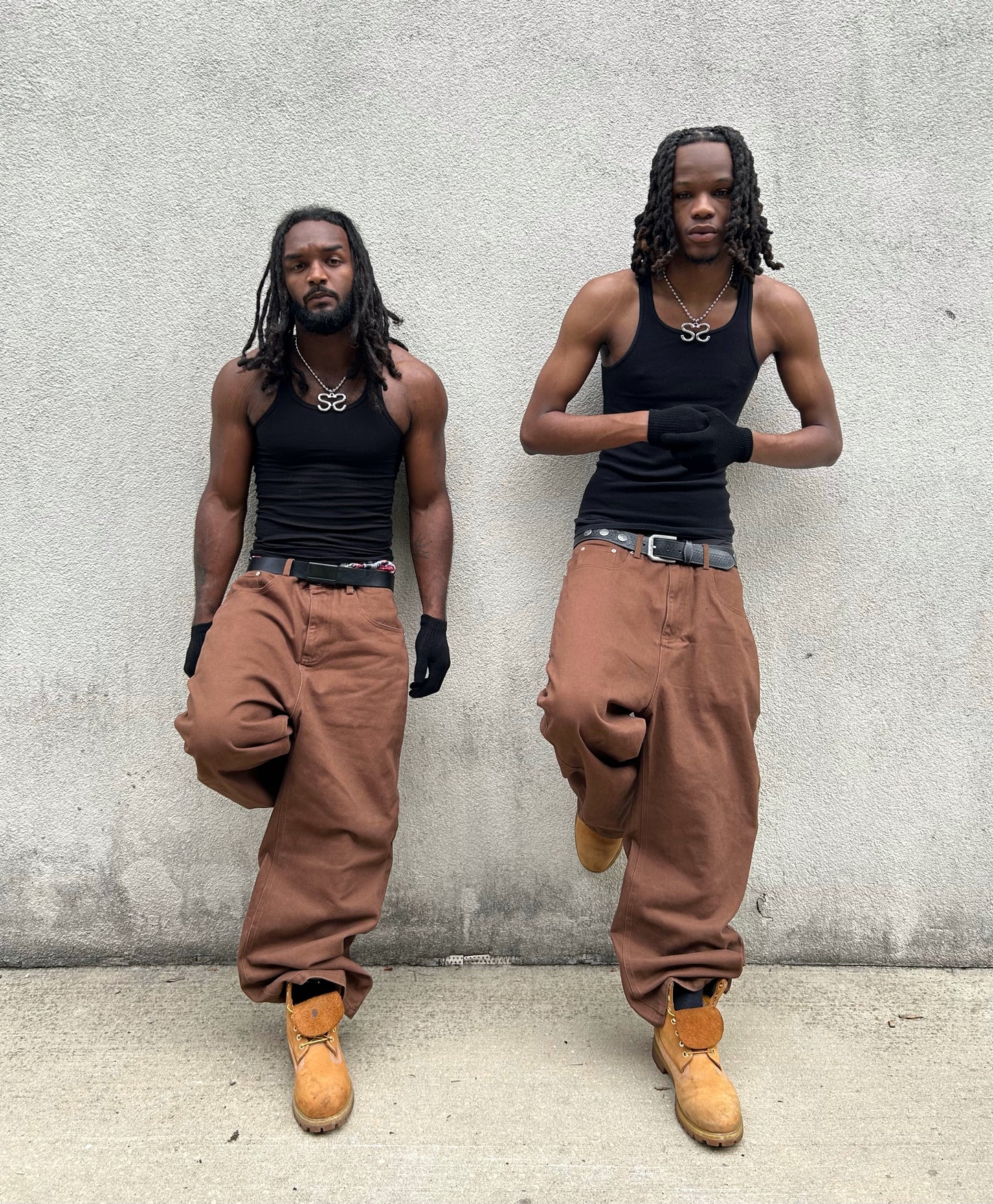Brown Baggy Denim
