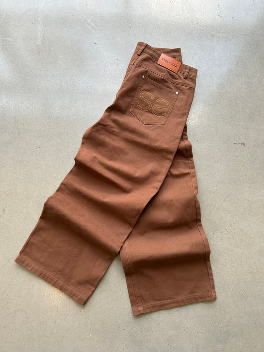 Brown Baggy Denim
