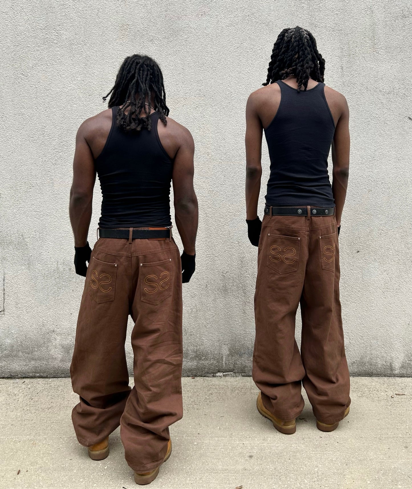 Brown Baggy Denim